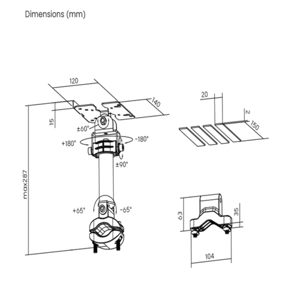 R8 / S8 Stream Deck Arm Black R8 / S8 Stream Deck Arm Black